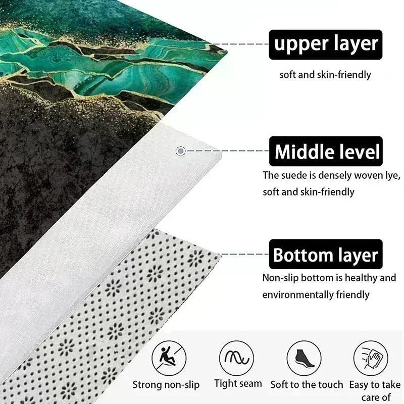 Red Green Tartan Plaid Carpet Warm Retro Floor Mat for Living Room Bedroom Farmhouse Rustic Decor Easy Clean Durable Indoor Rug
