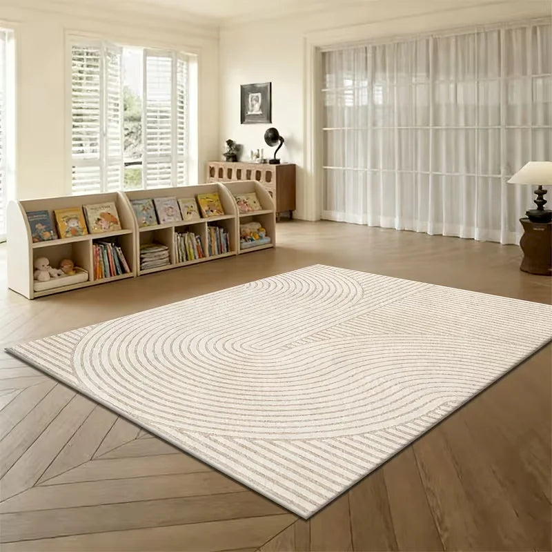 VIKAMA Green & Beige Mid-Century Rug