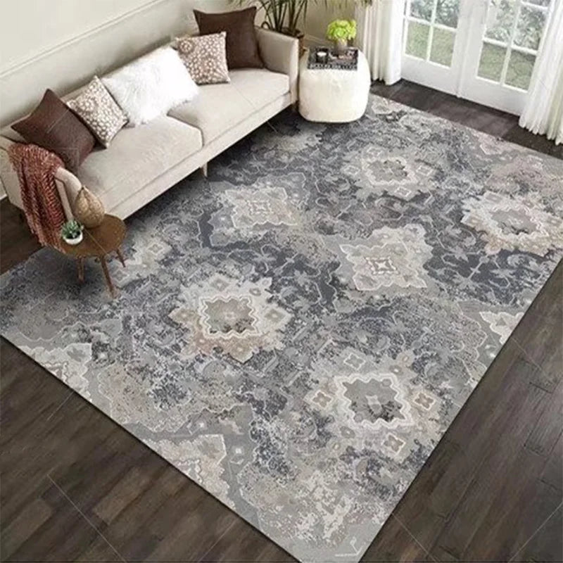 Persian Vintage Carpet for Living Room Old Style Lounge Rug Bedroom Decor Large Bedside Carpet Washable Non-slip Mats