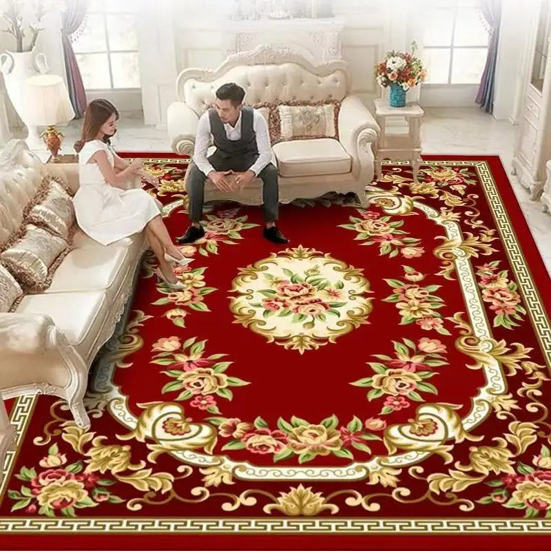 European Style Decoration Home Carpet Living Room Retro Persian Rugs Sofa Side Large Area Rug Room Doorway Cloakroom Floor Mat