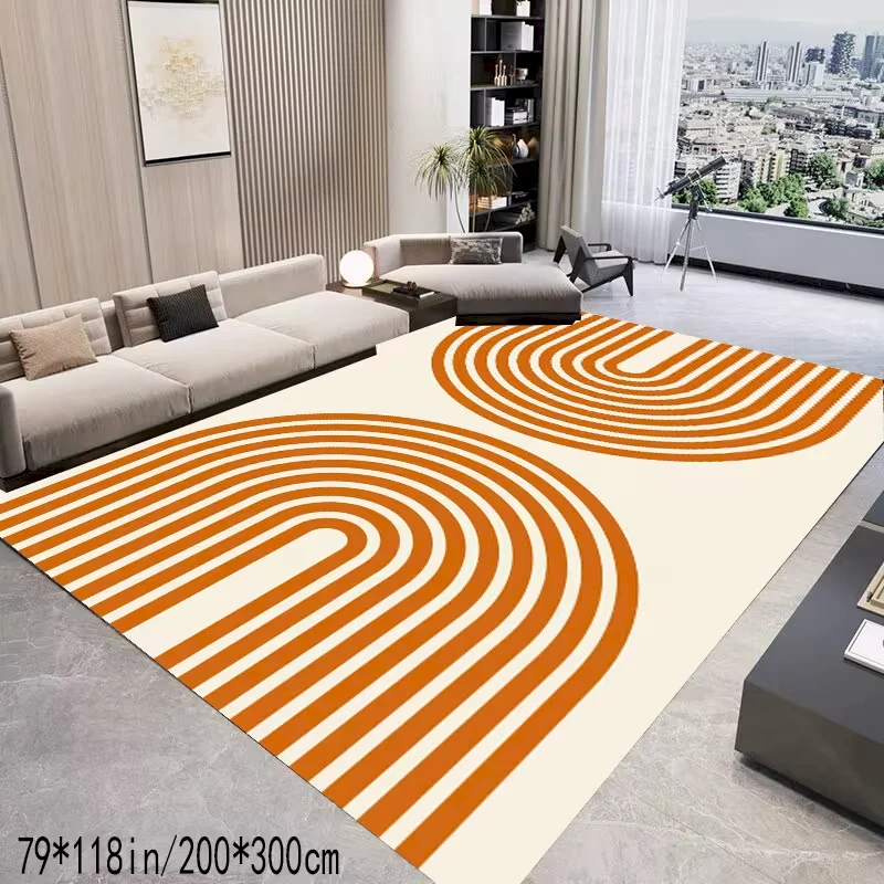 VIKAMA Green & Beige Mid-Century Rug