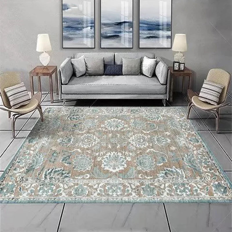 Persian Vintage Carpet for Living Room Old Style Lounge Rug Bedroom Decor Large Bedside Carpet Washable Non-slip Mats