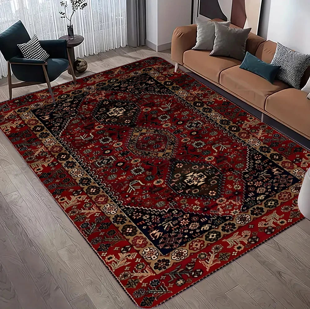 Warm Red Persian Plush Rug