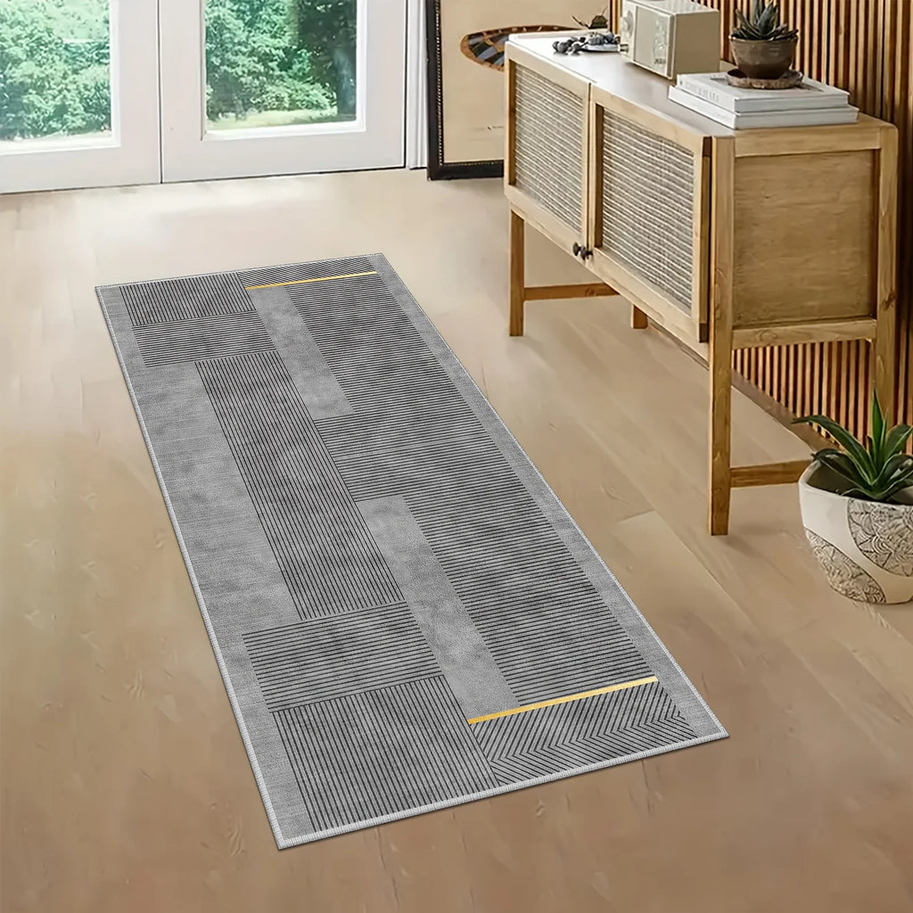 VIKAMA Minimalist Geometric Runner Rug