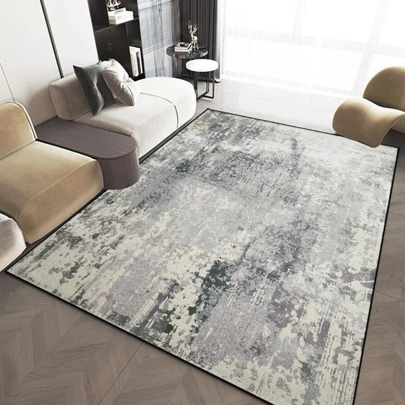 Modern Grey Abstract Area Rug