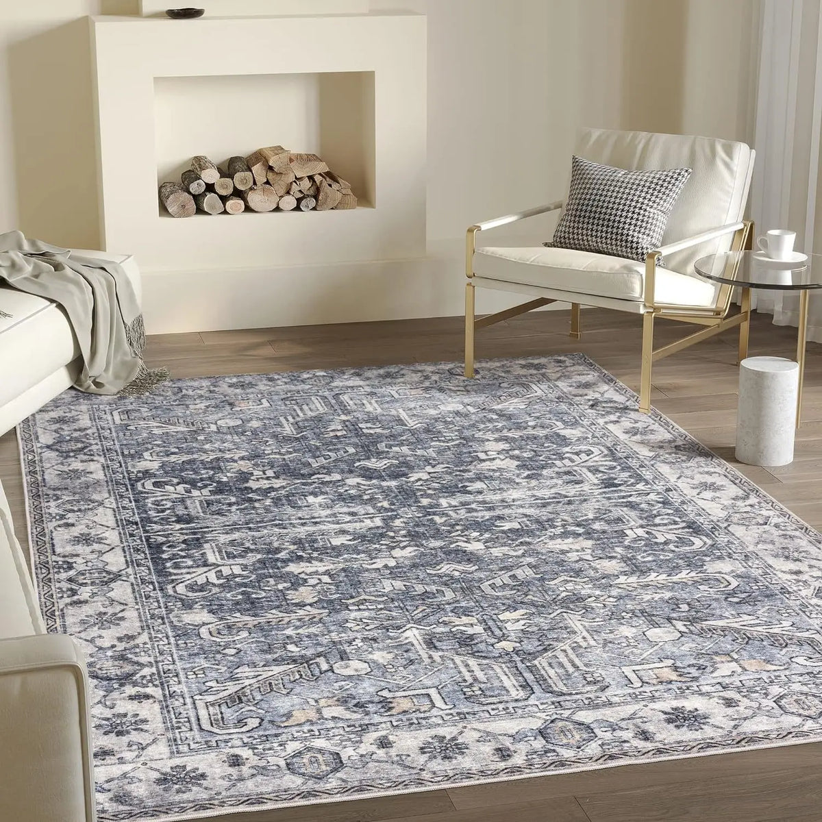 VIKAMA Vintage Persian Large Carpet Living Room Home Decoration Sofa End Table Area Blanket Bedroom Study Dining Room Floor Mat